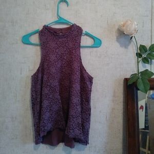 Hollister High Neck Purple Velvet Tank